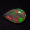 8.5x13 mm - Trully High Grade Quality - Welo ETHIOPIAN OPAL - Pear Cut Faceted Stone Amazing Gorgeous Green Orange Fire